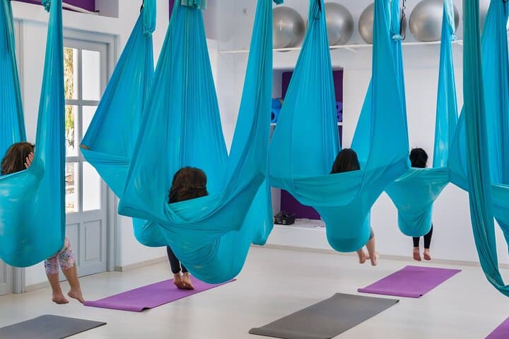 Aerial Yoga on Paros: Hammock Flow and Island Calm