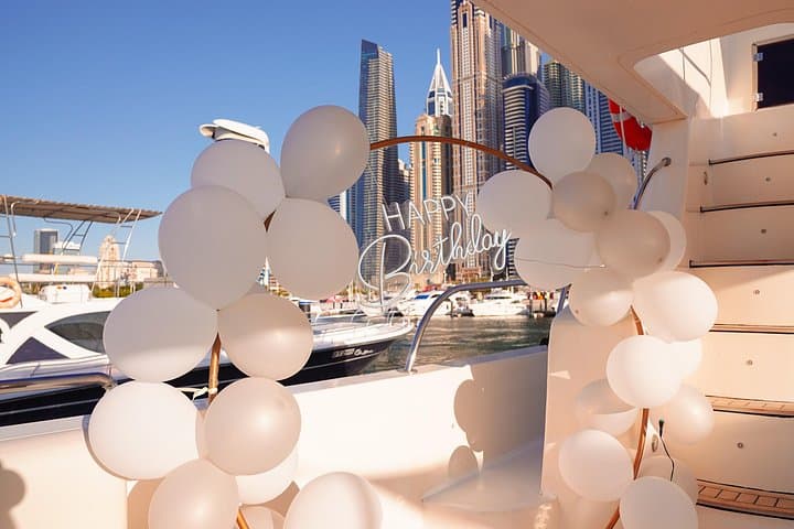 Luxury Birthday Yacht Cruise in Dubai Marina — 2-Hour Private 75ft Charter photo 4
