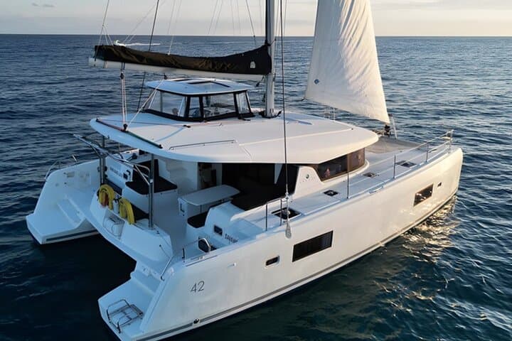 Private 4-Hour Lagoon 42 Catamaran Charter in Riviera Maya — All-Inclusive Experience