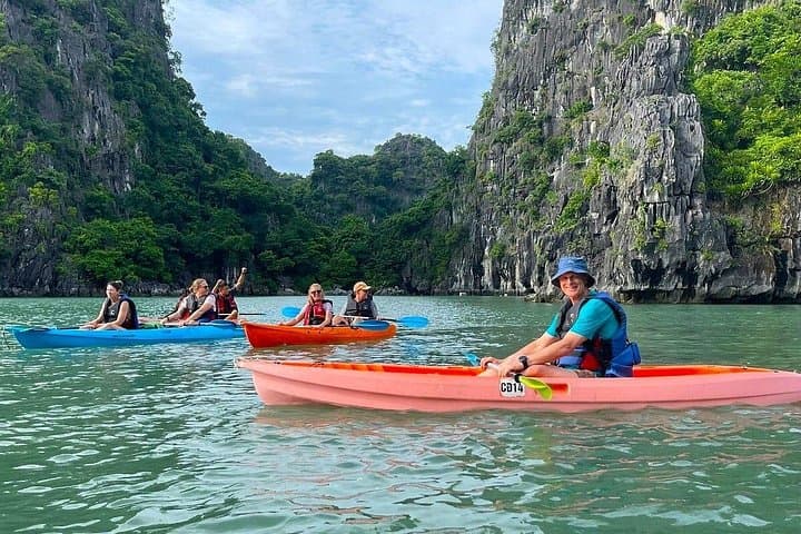 2-Day Overnight Cruise to Ha Long & Bai Tu Long Bay — Kayaking, Thien Canh Son Cave & Sunset Party photo 4