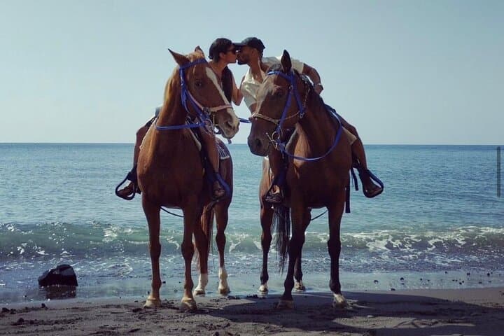Santorini Horseback Ride Through Vineyards with Wine Tasting & Cave Tapas photo 2
