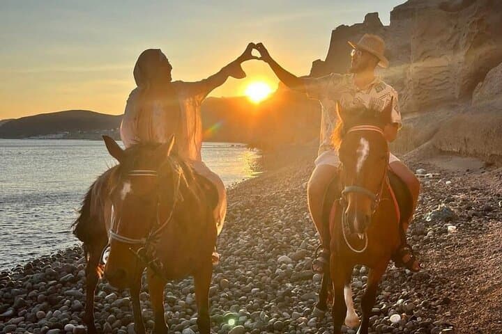 Santorini Horseback Ride Through Vineyards with Wine Tasting & Cave Tapas