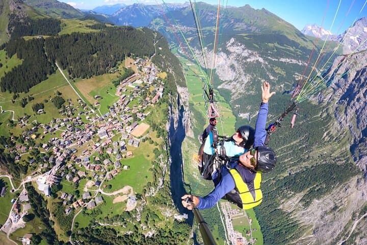 Mürren Lauterbrunnen Paragliding Panorama — Tandem Flights from Birg
