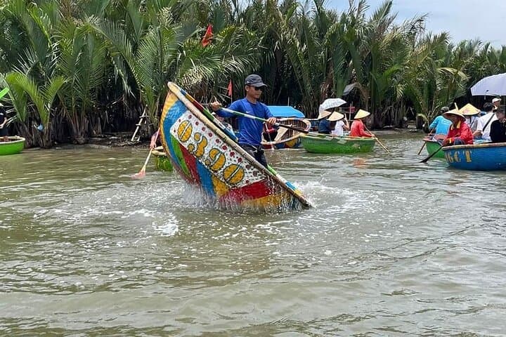 Marble Mountain to Hoi An: Coconut-Basket Boat and Lantern Night Tour photo 2