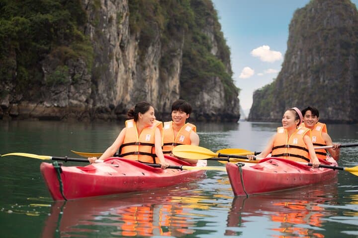 Bai Tu Long Bay Day Cruise: Kayak Thien Canh Son Cave from Hanoi photo 3