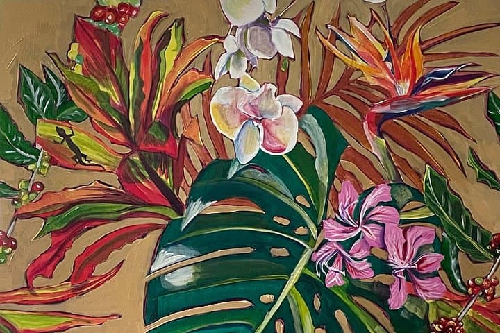 Big Island Cup N Canvas: 3-Hour Orchid Painting Party in Kona photo 2