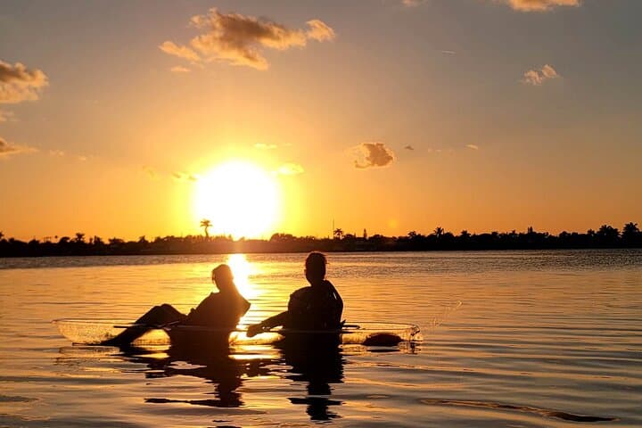 Clear Kayak Sunset Tour Cocoa Beach: Paddle Transparent Kayaks on the Banana River