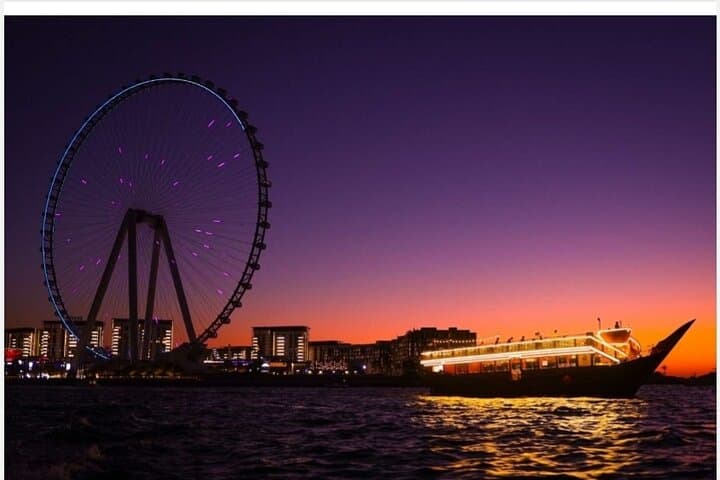Evening Dinner Cruise on Dubai Marina: 2-Hour Dhow with Transfers