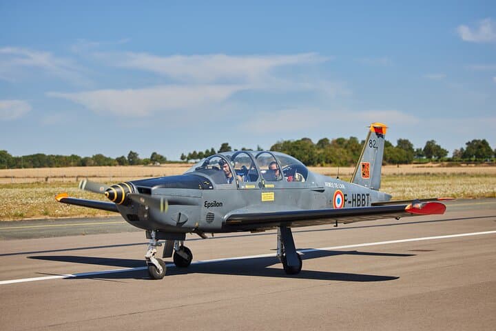 Aerobatic Flying Adventure in a Military Trainer Near Paris