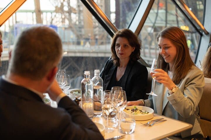 Early Lunch at Madame Brasserie on the Eiffel Tower — First-Floor Dining with Views