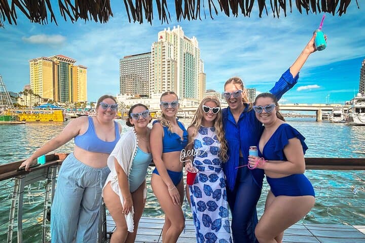 Tampa Floating Tiki Boat Private Cruise on the Downtown Riverwalk