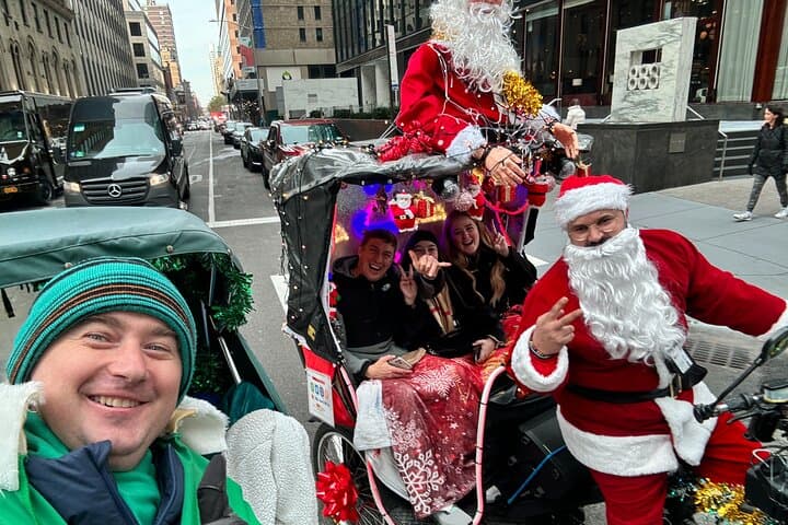 NYC Holiday Lights Pedicab Tour — Rockefeller Tree, Fifth Avenue Windows & Central Park