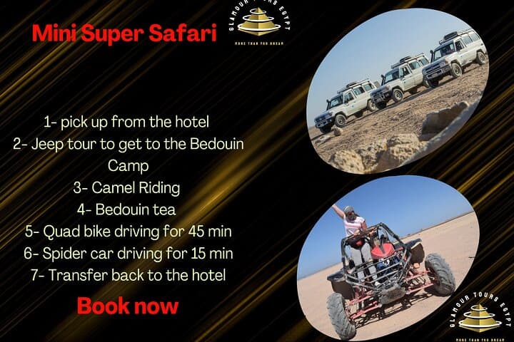 Hurghada Mini Super Safari: Quad, Spider Bike & Bedouin Camp Experience