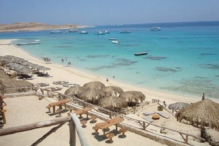 Hula Hula Island Day Trip: Parasailing, Snorkel Stops & Beach Lunch in Hurghada