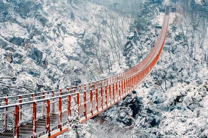 Seoul Winter Day Tour: Gamaksan Suspension Bridge, Ice Wall Café & Eunpyeong Hanok Village photo 4