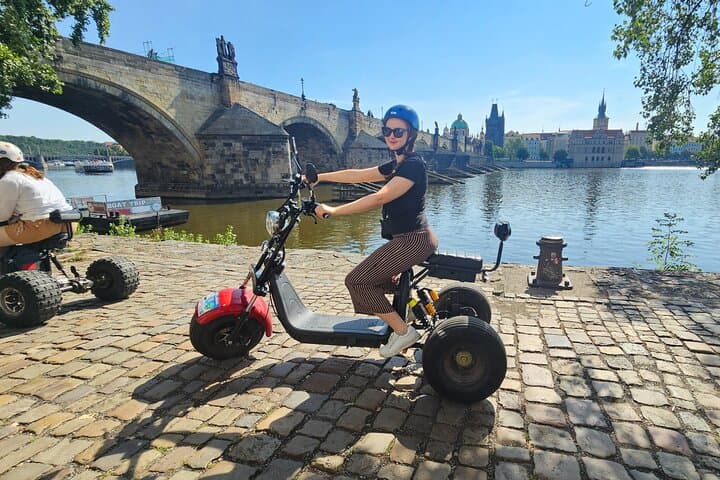 Prague Panoramic Views: Guided Trike, E‑Bike & E‑Scooter City Tour photo 2