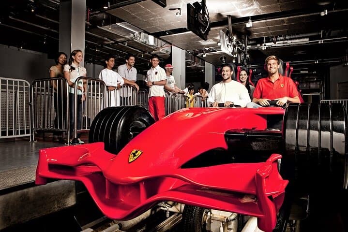 From Dubai: Sheikh Zayed Grand Mosque Tour with Ferrari World Tickets