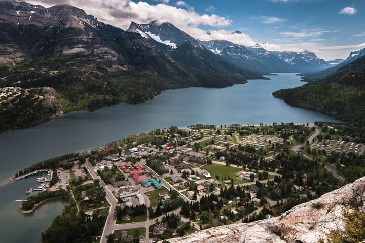 Winter Waterton Day Tour from Calgary: Bison, Cameron Falls, Bear's Hump & Red Rock photo 2