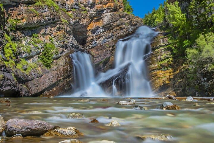 Winter Waterton Day Tour from Calgary: Bison, Cameron Falls, Bear's Hump & Red Rock photo 3