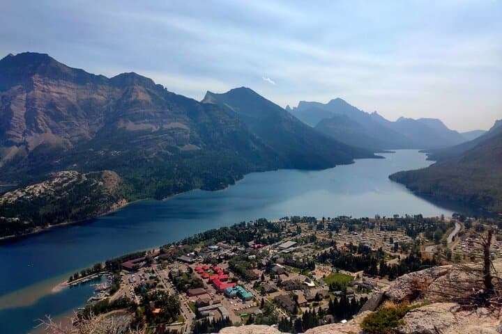Winter Waterton Day Tour from Calgary: Bison, Cameron Falls, Bear's Hump & Red Rock photo 5