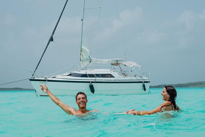 Sail or Pontoon Across Bacalar’s 7-Color Lagoon: Private Costa Maya Day Trip photo 5