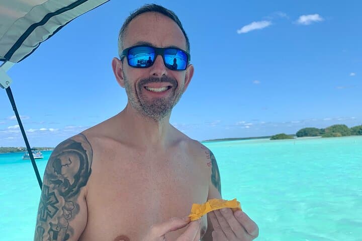 Sail or Pontoon Across Bacalar’s 7-Color Lagoon: Private Costa Maya Day Trip photo 6