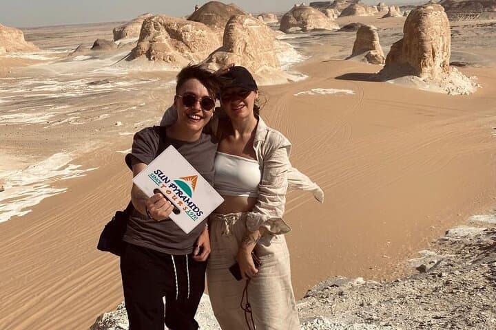 3-Day White Desert & Bahariya Oasis Adventure — Camping, Crystal Mountain & Sandboarding