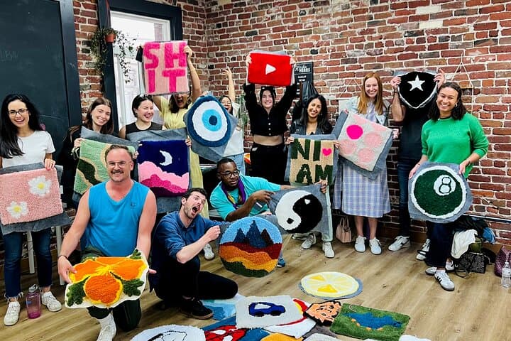 Rug Tufting Workshop and Turkish Coffee in San Francisco: Make a 20x20 Rug in 2–3 Hours
