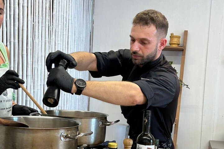Santorini Private Cooking Class and 2-Winery Wine Tasting — 5-Hour Culinary Tour photo 6