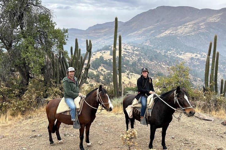 Andes Foothills Horseback Ride with Cheese & Wine near Santiago