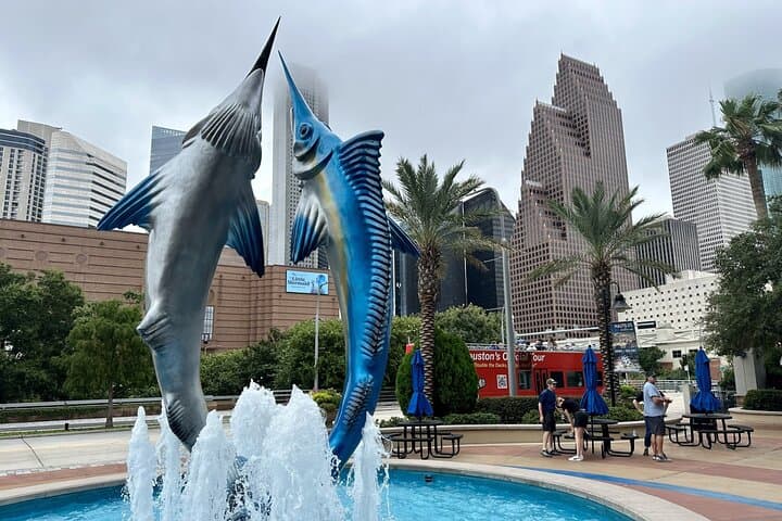 Houston City Tour & Downtown Aquarium All-Rides Pass — Guided Double-Decker Tour + Aquarium Access