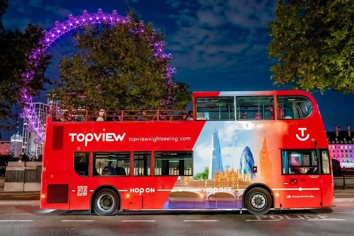 London Night Lights Bus Tour – 90-Minute Evening Sightseeing by the Thames
