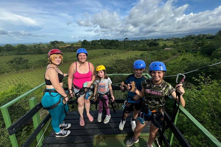 Zipline Over Rio Celeste: 7-Line Canopy Tour with River Dip and Lunch