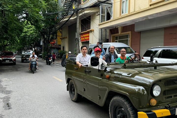 Hanoi Jeep After Dark: Night Food Tour & Train Street Experience photo 4