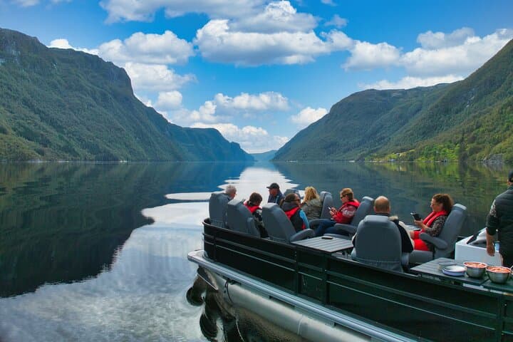 Private Pontoon Fjord Cruise from Bergen: Secluded Arms & Tidal Channels photo 3