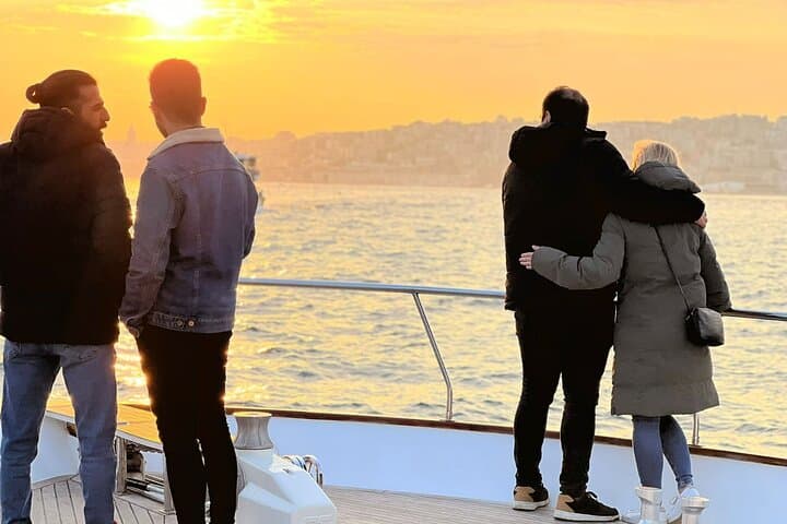 Bosphorus Sunset Yacht Cruise with Wine — Istanbul Luxury Evening Tour photo 3