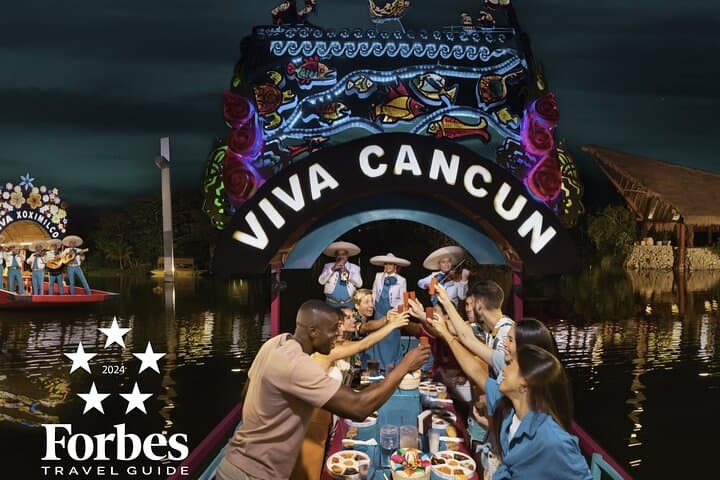 Xoximilco Boat Fiesta: Trajinera Night Cruise with Tequila Tasting in Cancun photo 1