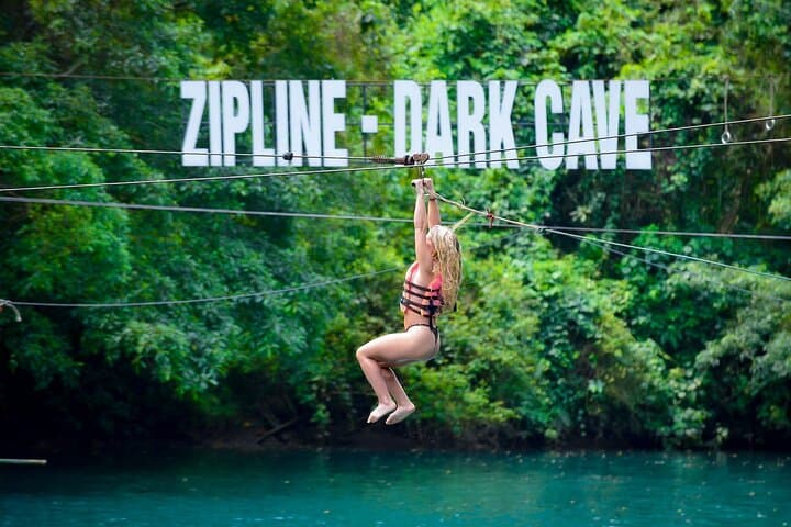 Paradise Cave & Dark Cave Full-Day: Phong Nha Zipline, Mud Bath and River Adventure