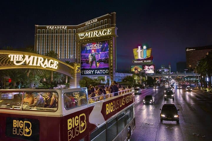 Las Vegas After Dark: Open-Top Bus Night Tour for 21+ with Free Drink photo 3