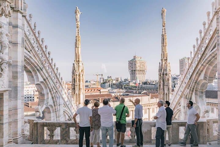 Milan Duomo Terraces and Dinner: Rooftop Views, Gothic Stone, and Evening Aperitivo