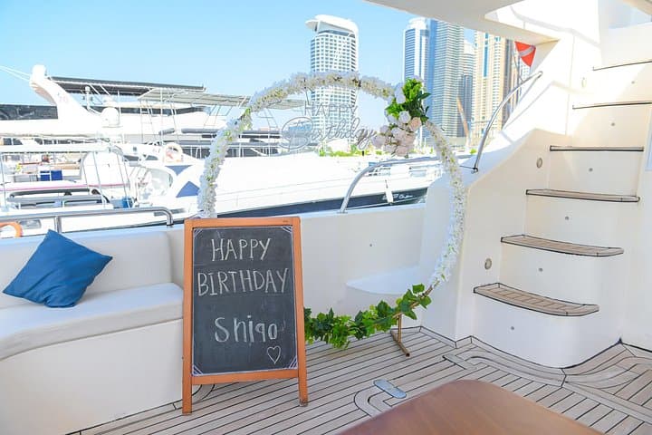 Luxury Birthday Yacht Cruise in Dubai Marina — 2-Hour Private 75ft Charter photo 3
