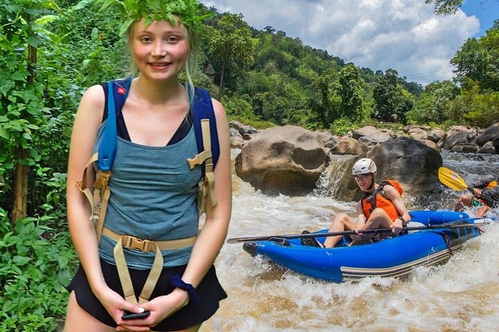 Mae Taeng 10km Inflatable Kayak & 3hr Jungle Trek — Waterfall Swim and River Run
