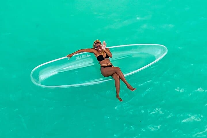Clear Kayak Drone Photoshoot in Frigate Bay, St Kitts
