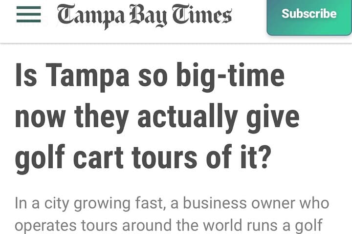 Explore Tampa’s Highlights on a Deluxe Street Legal Golf Cart Tour photo 6