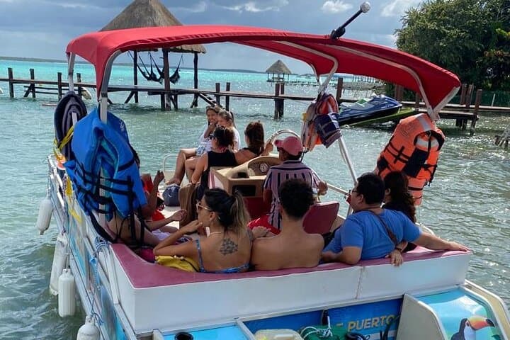 Full-Day Bacalar Boat Tour: Cenote Azul & Lagoon of Seven Colors from Cancun photo 2