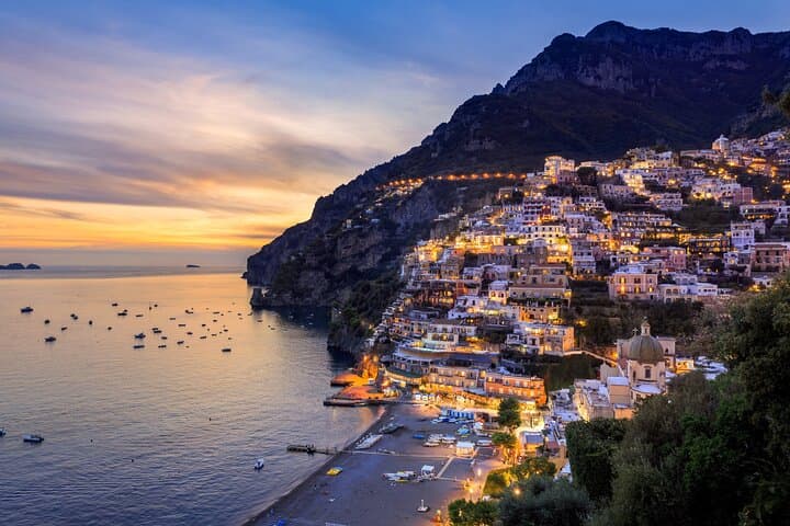 Amalfi Coast Sunset Drive and Seaside Dinner: Positano, Ravello & Conca dei Marini