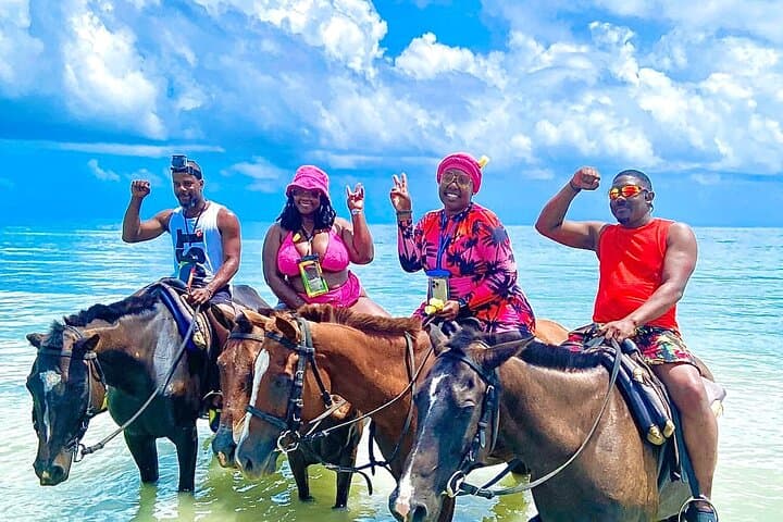 Ocho Rios Adventure: Dunn's River Falls Zipline, Bamboo Rafting & Horseback Combo photo 6