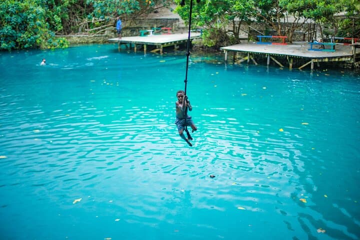 Half-Day Blue Lagoon & Mele Cascades Tour — Swim, Rope Swing, BBQ Lunch from Port Vila