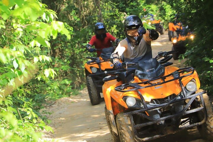 Riviera Maya Half-Day: ATV, Cenote Rappel & Aquatic Zipline Adventure