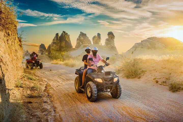 Sunset Quad Bike Adventure Through Cappadocia’s Fairy Chimneys